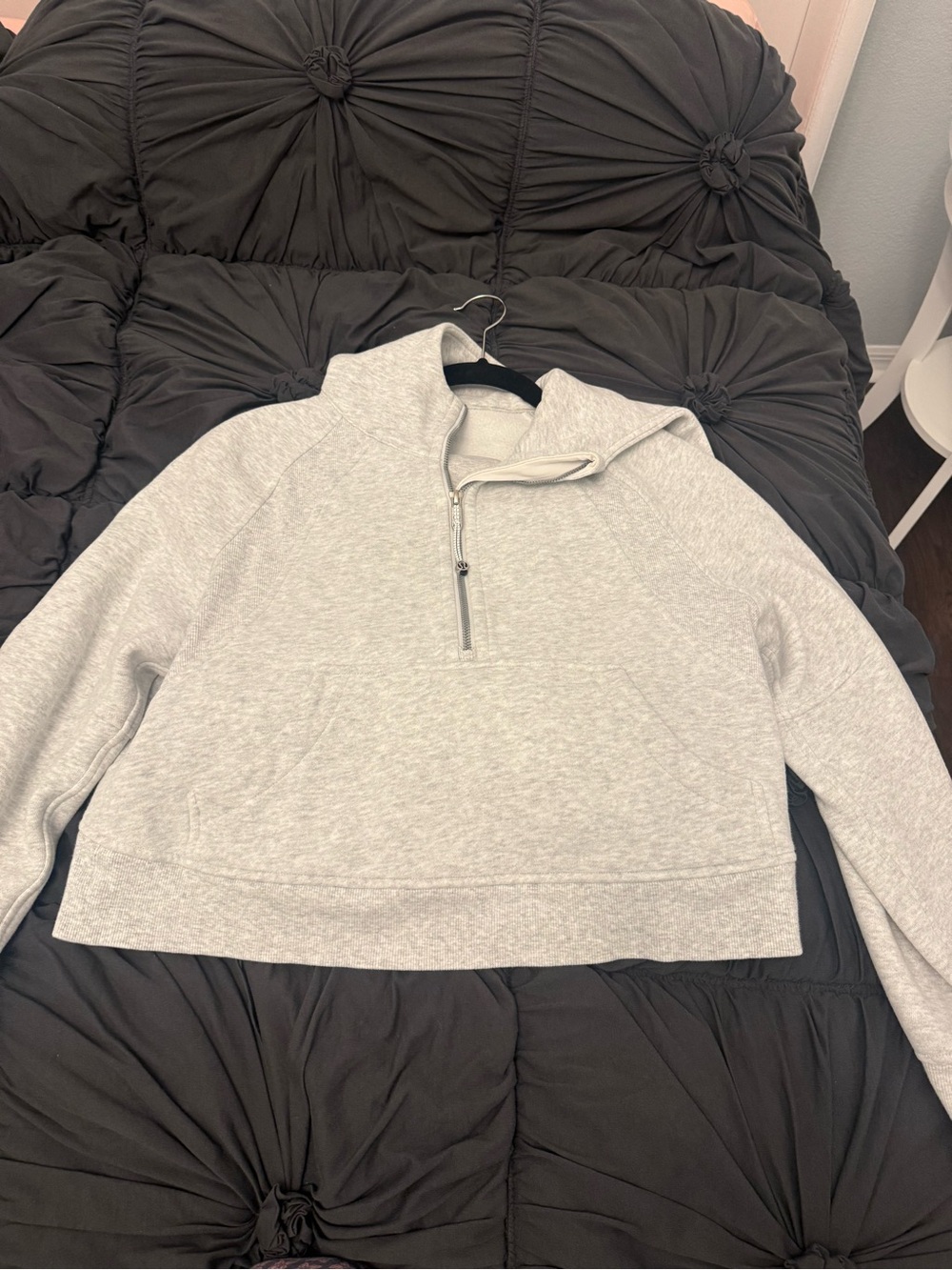 lululemon scuba oversized half zip hoodie size S in heathered grey